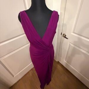 Ralph Lauren Magenta Backless Dress